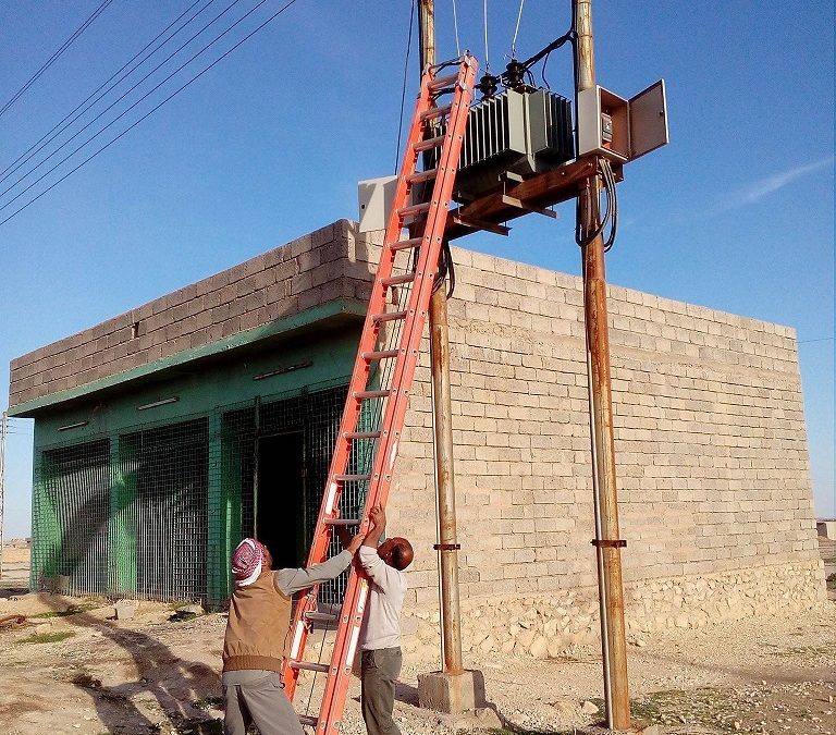 Tydzień temu zakończono projekt naprawy sieci elektrycznej w miejscowości Wardiya – Orla Straż sfinansowała przywrócenie elektryczności w kolejnej miejscowości w Iraku